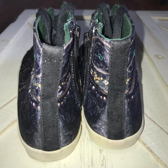 Desigual high top wearable art sneakers lace up geometric print EU 37 Us 6.5 - Picture 9 of 9